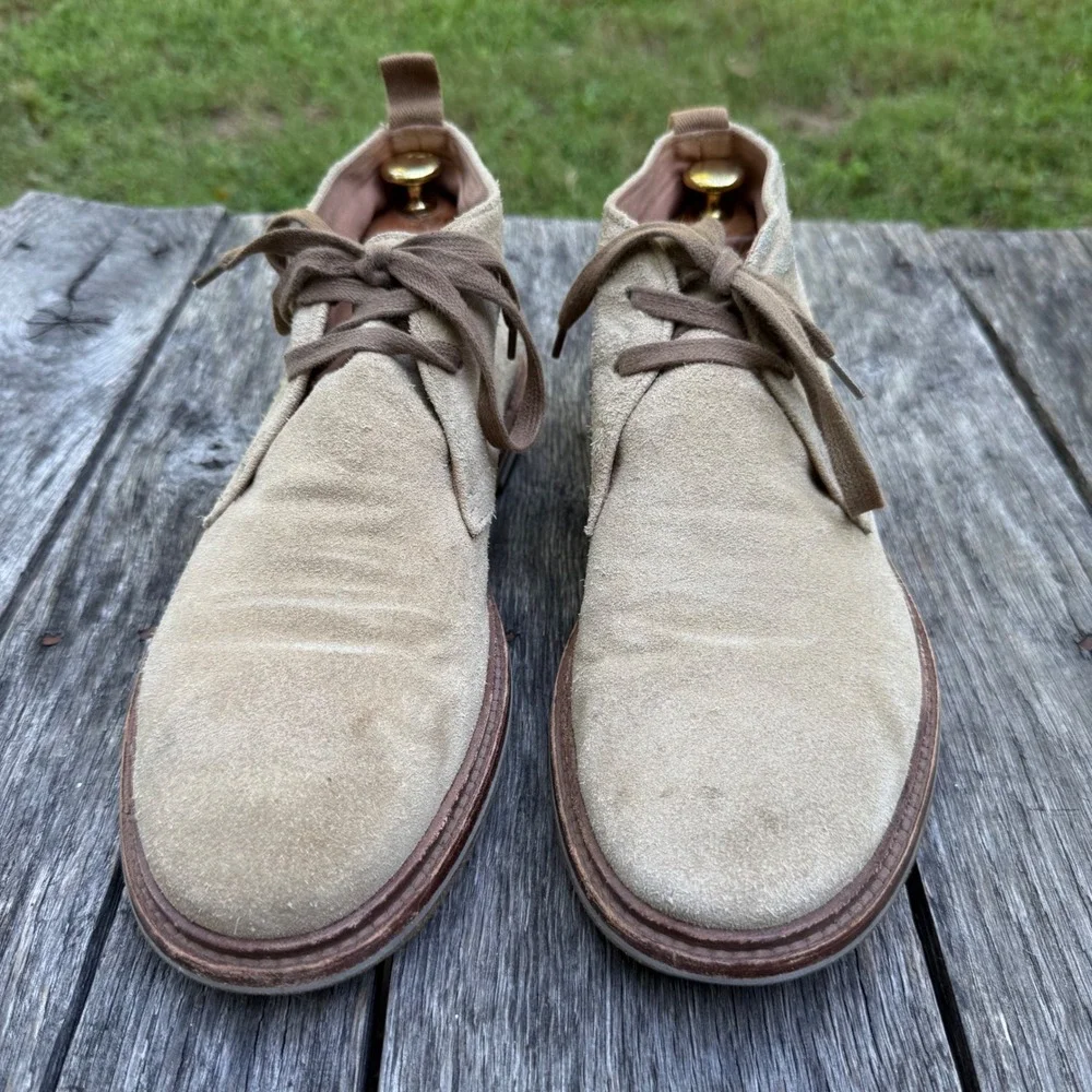 John Varvatos USA Mens Tan Suede Desert Chukka Boots F3691V1B A674B Size 9.5M